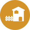 Icon of house with fence